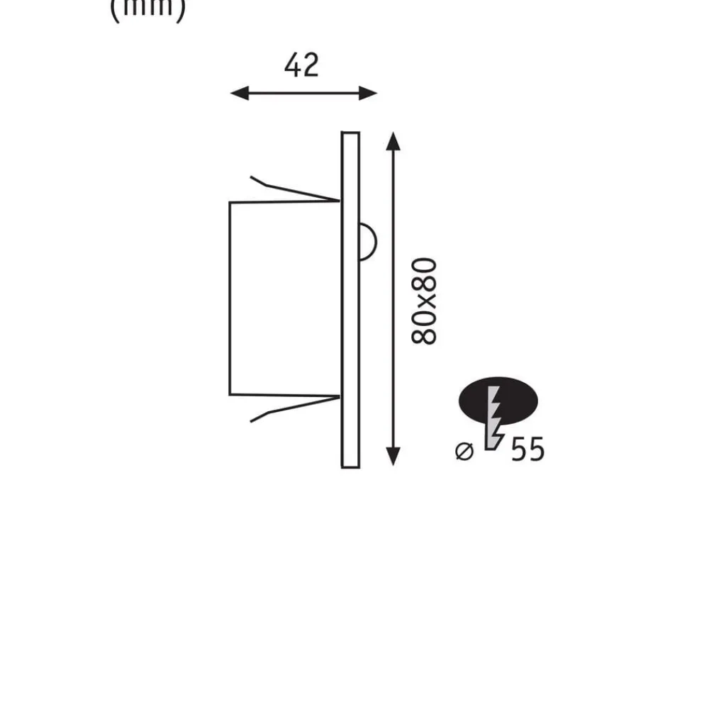 Paulmann Væglamper|Spotlights > LED-sensor-vægindbygningslampe Edge Quadro sort 8 cm