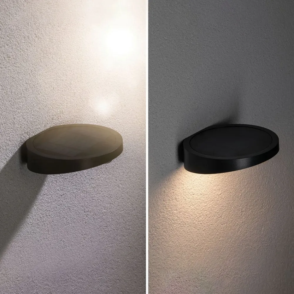 Paulmann Solcelle Lampe Med Sensor|Væglampe Med Sensor > LED-solcellelampe til udendørs væglampe Ryse, antracit