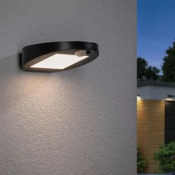 Paulmann Solcelle Lampe Med Sensor|Væglampe Med Sensor > LED-solcellelampe til udendørs væglampe Ryse, antracit