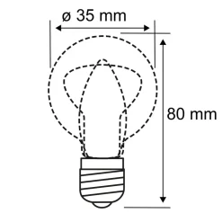 Dæmpbar Led-Pære|Filament Pære ^ Paulmann LED stearinlys E14 5W glødetråd dæmpbar