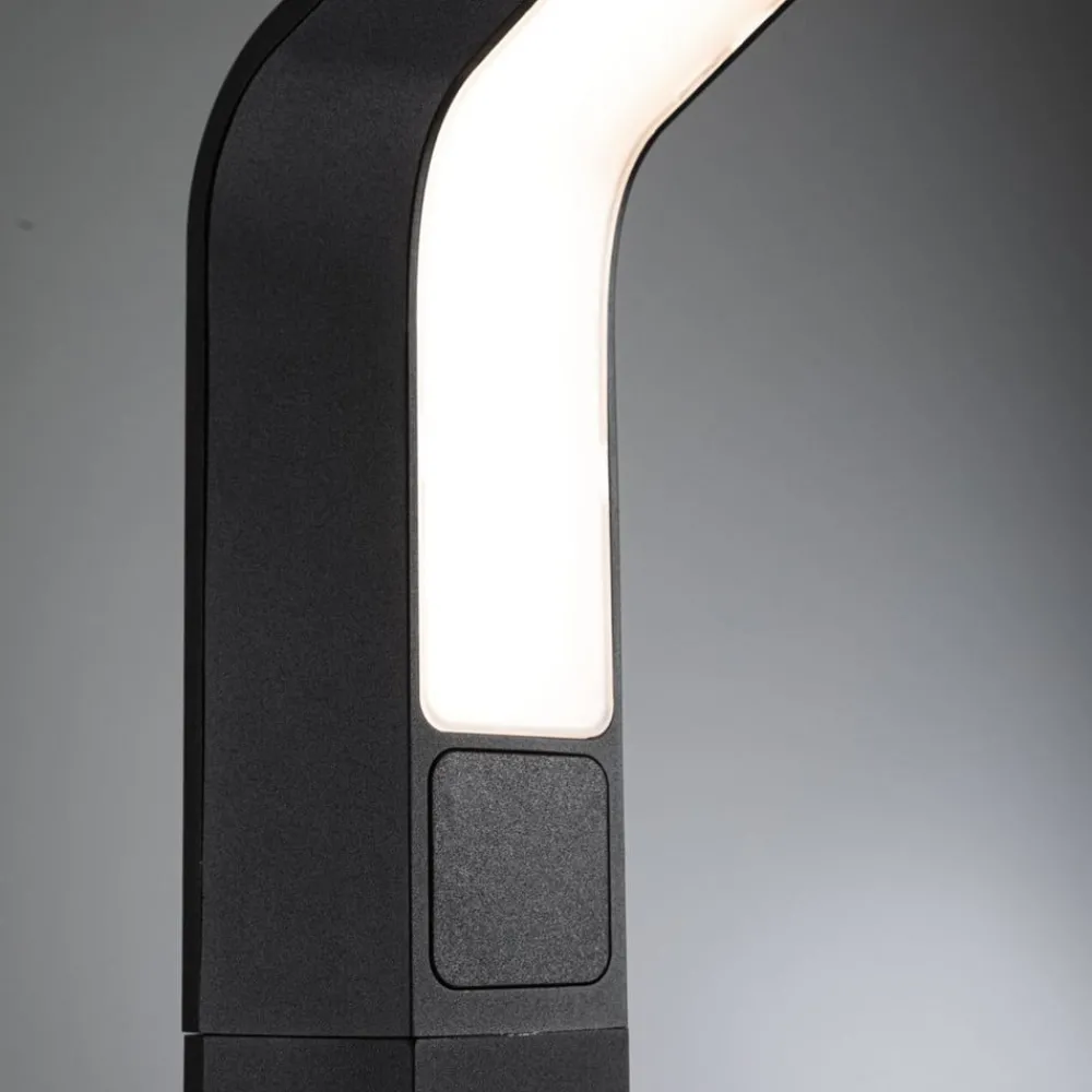 Gadebelysning ^ Paulmann LED stibelysning Merano, sensor, aluminium, antracit