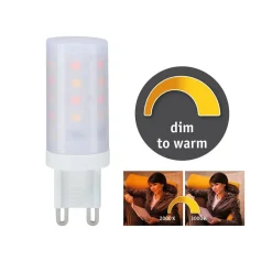 Dæmpbar Led-Pære|Led Pærer ^ Paulmann LED-stiftsokkel G9 4W 3.000K dim to warm