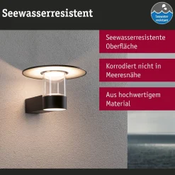 Paulmann Væglampe Med Sensor > LED udendørs væglampe Sienna, aluminium, sensor