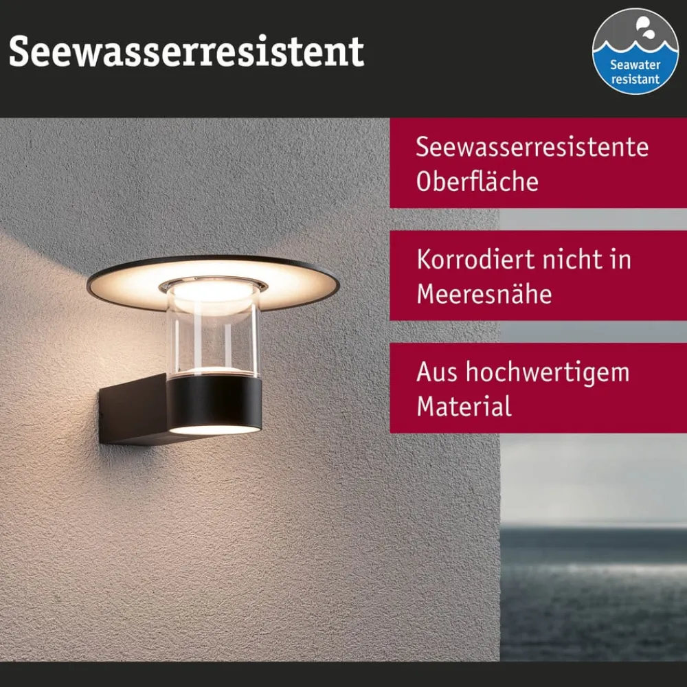 Paulmann Væglampe Med Sensor > LED udendørs væglampe Sienna, aluminium, sensor