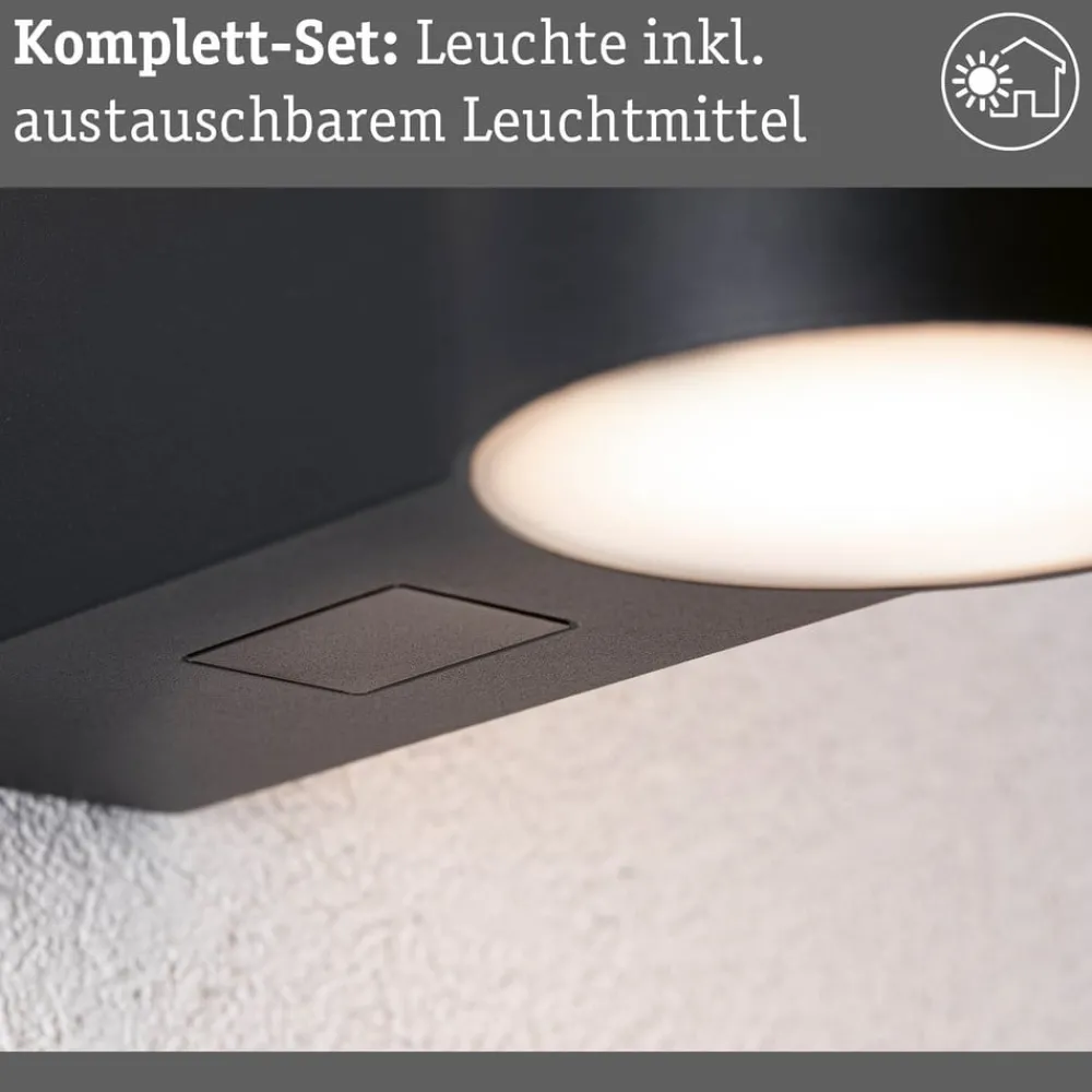 Paulmann Væglampe Med Sensor > LED udendørs væglampe Sienna, aluminium, sensor