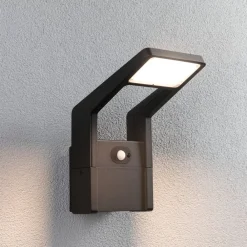 Væglampe Med Sensor ^ Paulmann LED udendørs væglampe Juntea, aluminium, antracit, sensor