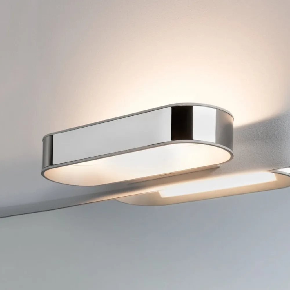 Paulmann Væg- Og Spejllamper > LED-væglampe Agena, krom 31 cm IP44 dæmpbar