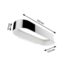 Paulmann Væg- Og Spejllamper > LED-væglampe Agena, krom 31 cm IP44 dæmpbar