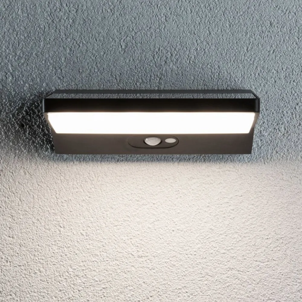Paulmann Solcelle Lampe Med Sensor|Væglampe Med Sensor > 94335 LED-væglampe med sensor, dybde 15