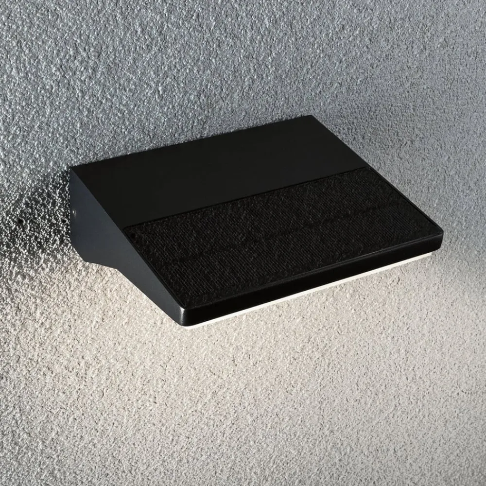 Paulmann Solcelle Lampe Med Sensor|Væglampe Med Sensor > 94335 LED-væglampe med sensor, dybde 15