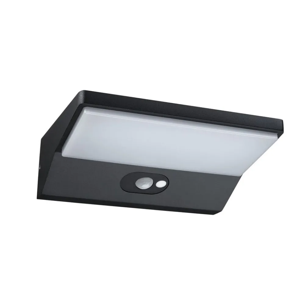 Paulmann Solcelle Lampe Med Sensor|Væglampe Med Sensor > 94335 LED-væglampe med sensor, dybde 15