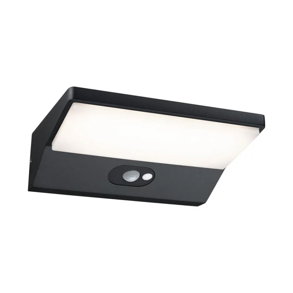 Paulmann Solcelle Lampe Med Sensor|Væglampe Med Sensor > 94335 LED-væglampe med sensor, dybde 15