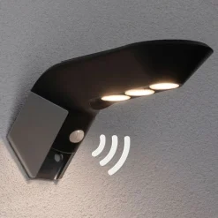 Paulmann Solcelle Lampe Med Sensor|Væglampe Med Sensor > LED-væglampe med solcelle Soley antracit