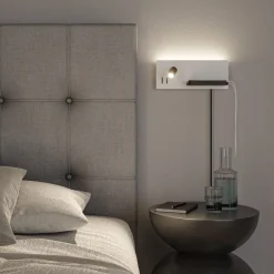 Væglamper|Væglamper ^ Paulmann LED-væglampe Serra, sort, 2.700K, højre