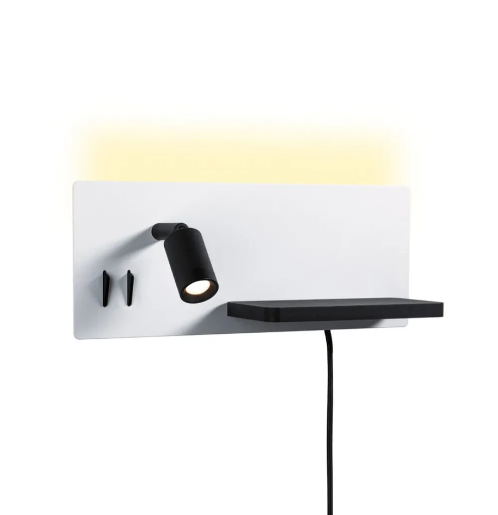 Væglamper|Væglamper ^ Paulmann LED-væglampe Serra, sort, 2.700K, højre