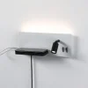 Væglamper ^ Paulmann LED-væglampe Serra, venstre, USB-C, hvid/sort