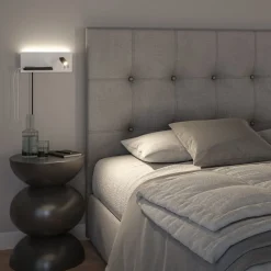 Væglamper ^ Paulmann LED-væglampe Serra, venstre, USB-C, hvid/sort