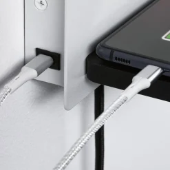 Væglamper ^ Paulmann LED-væglampe Serra, venstre, USB-C, hvid/sort