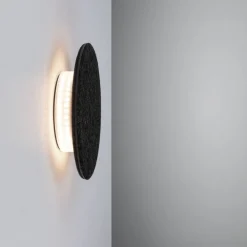 Paulmann Væglamper > LED-væglampe Tulga, Ø 20 cm, antracit, filt