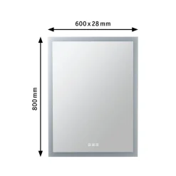 Paulmann Møbel Og Interiør > LED-vægspejl Mirra hvid 60x80 cm IP44 CCT