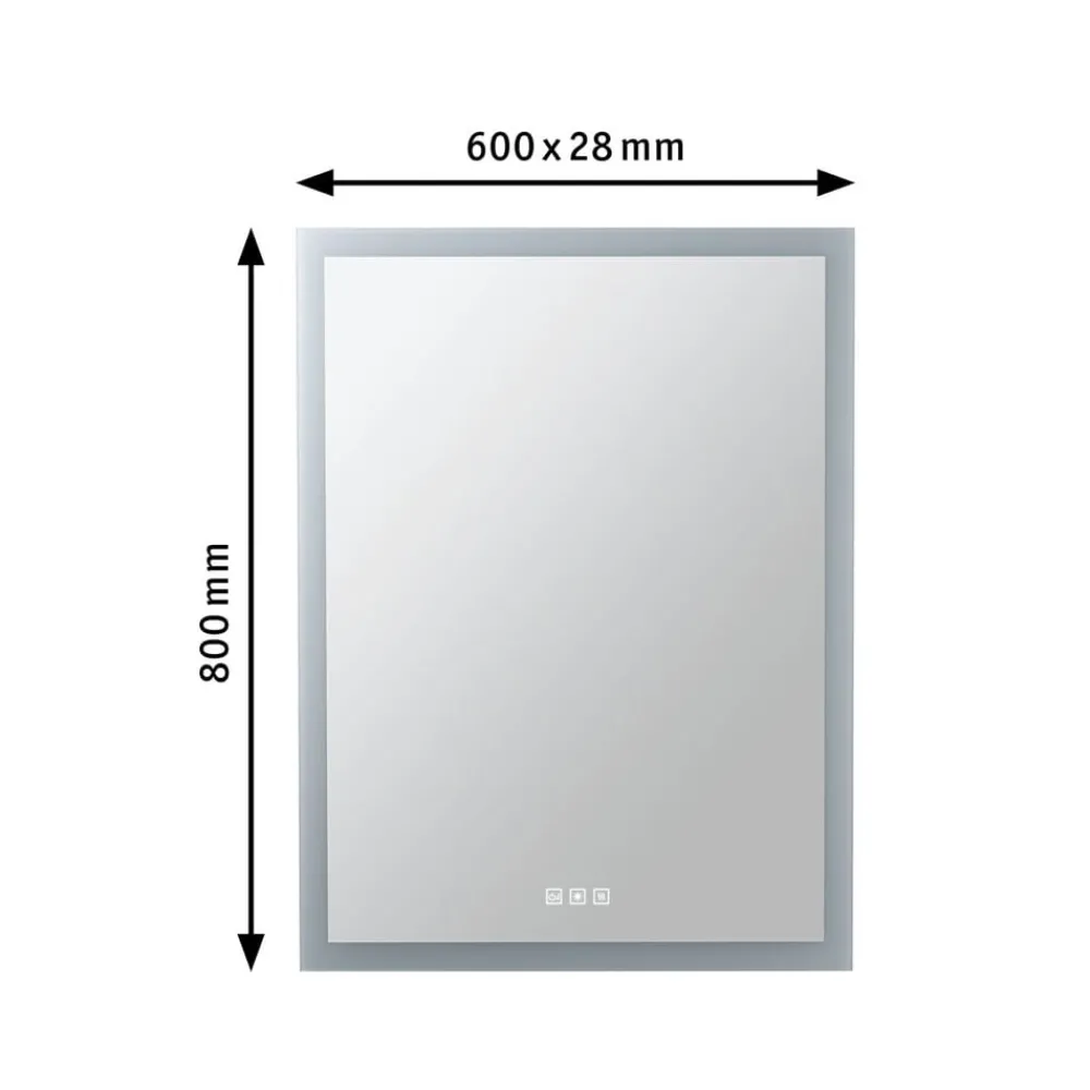 Paulmann Møbel Og Interiør > LED-vægspejl Mirra hvid 60x80 cm IP44 CCT
