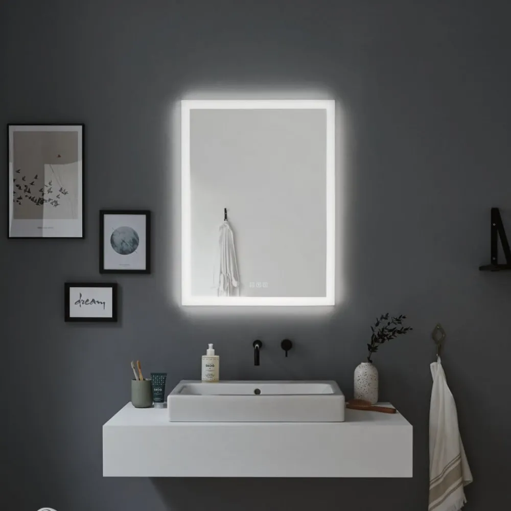 Paulmann Møbel Og Interiør > LED-vægspejl Mirra hvid 60x80 cm IP44 CCT
