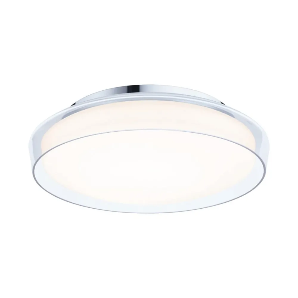 Paulmann Loftlamper|Loftlamper > Luena LED-loftlampe, IP44, krom, Ø 35 cm