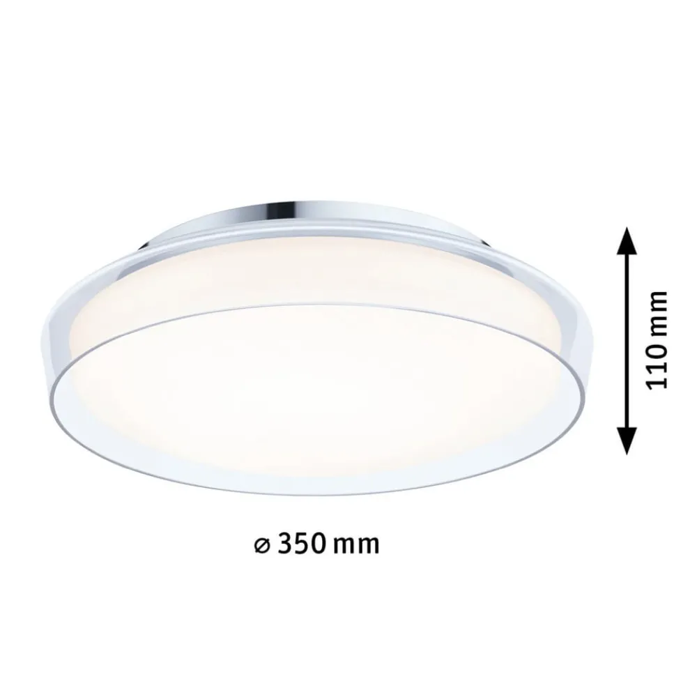 Paulmann Loftlamper|Loftlamper > Luena LED-loftlampe, IP44, krom, Ø 35 cm