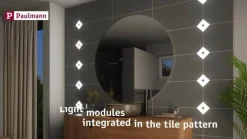 Væg- Og Spejllamper|Indbygningsspots ^ Paulmann LumiTiles Square, ZigBee, RGBW, 2 stk