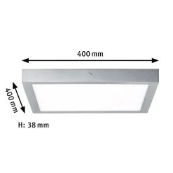 Paulmann Arbejdsrum/Kontor|Loftlamper > Lunar LED-panel, kantet, krom, 40x40cm