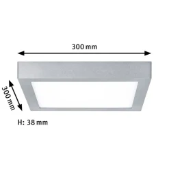 Paulmann Arbejdsrum/Kontor|Loftlamper > Lunar LED-panel, kantet, krom, 30x30cm