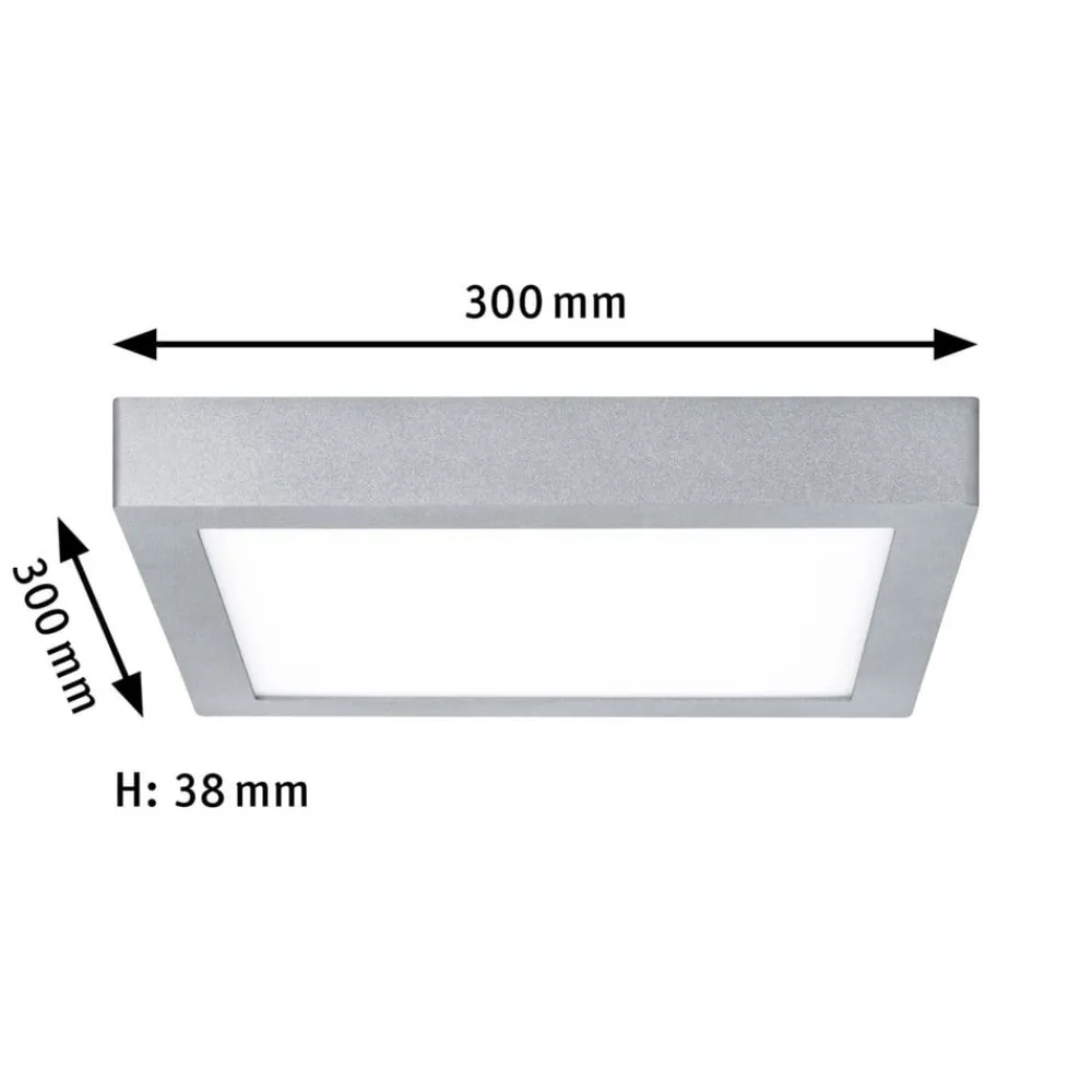 Paulmann Arbejdsrum/Kontor|Loftlamper > Lunar LED-panel, kantet, krom, 30x30cm