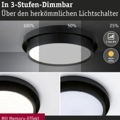 Paulmann Loftlamper > Malik LED-loftlampe, 3-step-dim sort