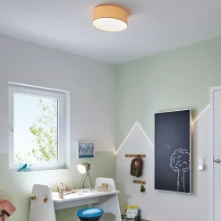 Loftlamper ^ Paulmann Mari loftlampe med stofskærm, beige