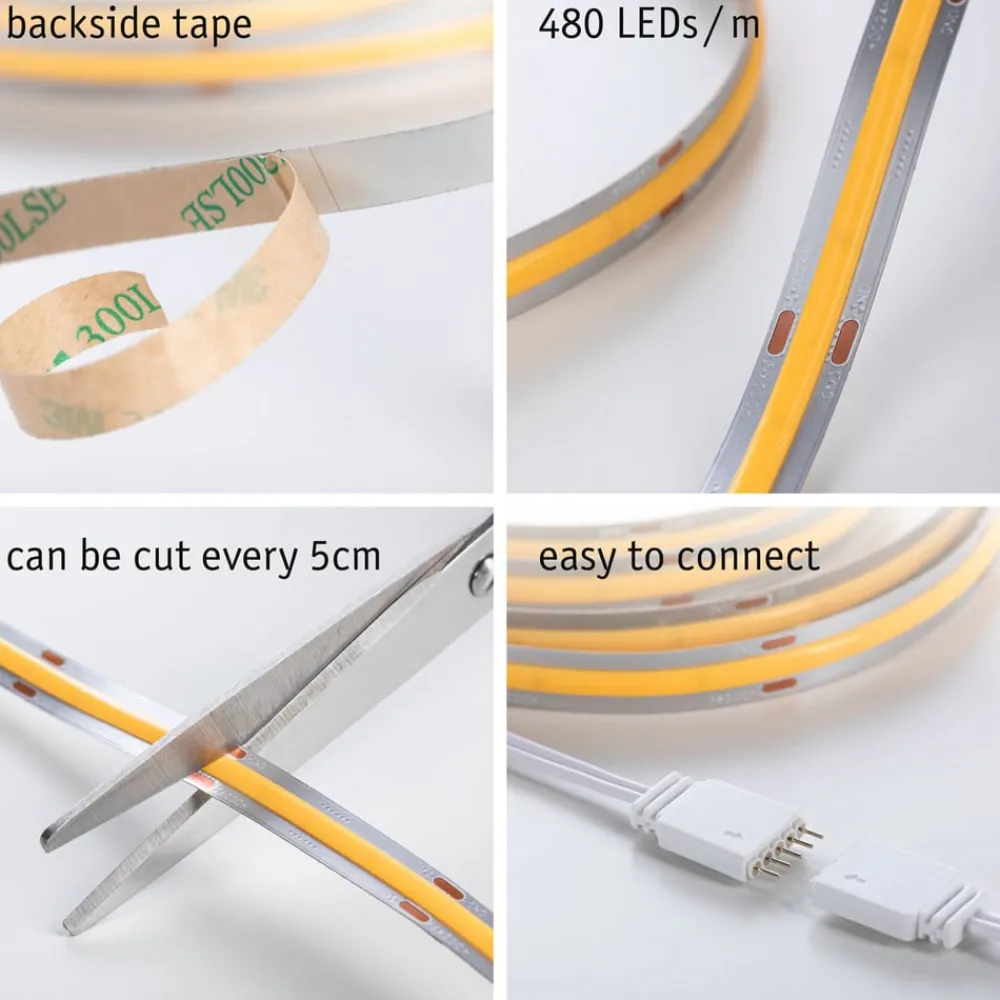 Paulmann Dekorationsbelysning|Led Strips > MaxLED 500 COB Basis IP20 varmhvid, 1,5m