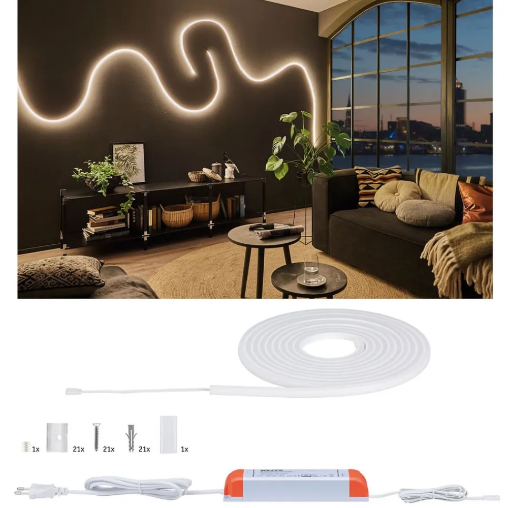 Paulmann Dekorationsbelysning|Led Strips > MaxLED Flow basissæt varmhvid 5 m
