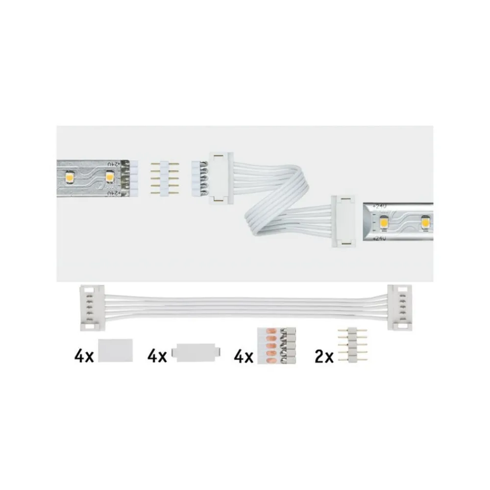 Paulmann Dekorationsbelysning|Led Strips > MaxLED-universalforbindelse, 2 stk. hvid