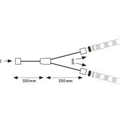 Paulmann Elektroniske Materialer|Led Strips > MaxLED Y-tilslutningskabel, splitter
