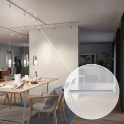 Skinnesystem ^ Paulmann Midtestrøm URail Zigbee, krom mat, lang