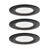 Spotlights ^ Paulmann Nova Coin sæt med 3, rund, stiv, sort