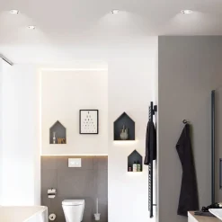 Loftlamper|Loftlamper ^ Paulmann Nova indbygningsspot IP65 rund, drejbar, hvid