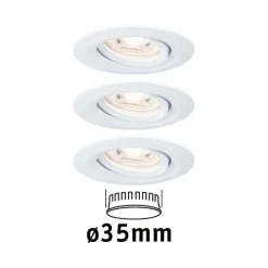 Loftlamper|Indbygningsspots ^ Paulmann Nova mini indb.-spot 3 stk. vipbar hvid