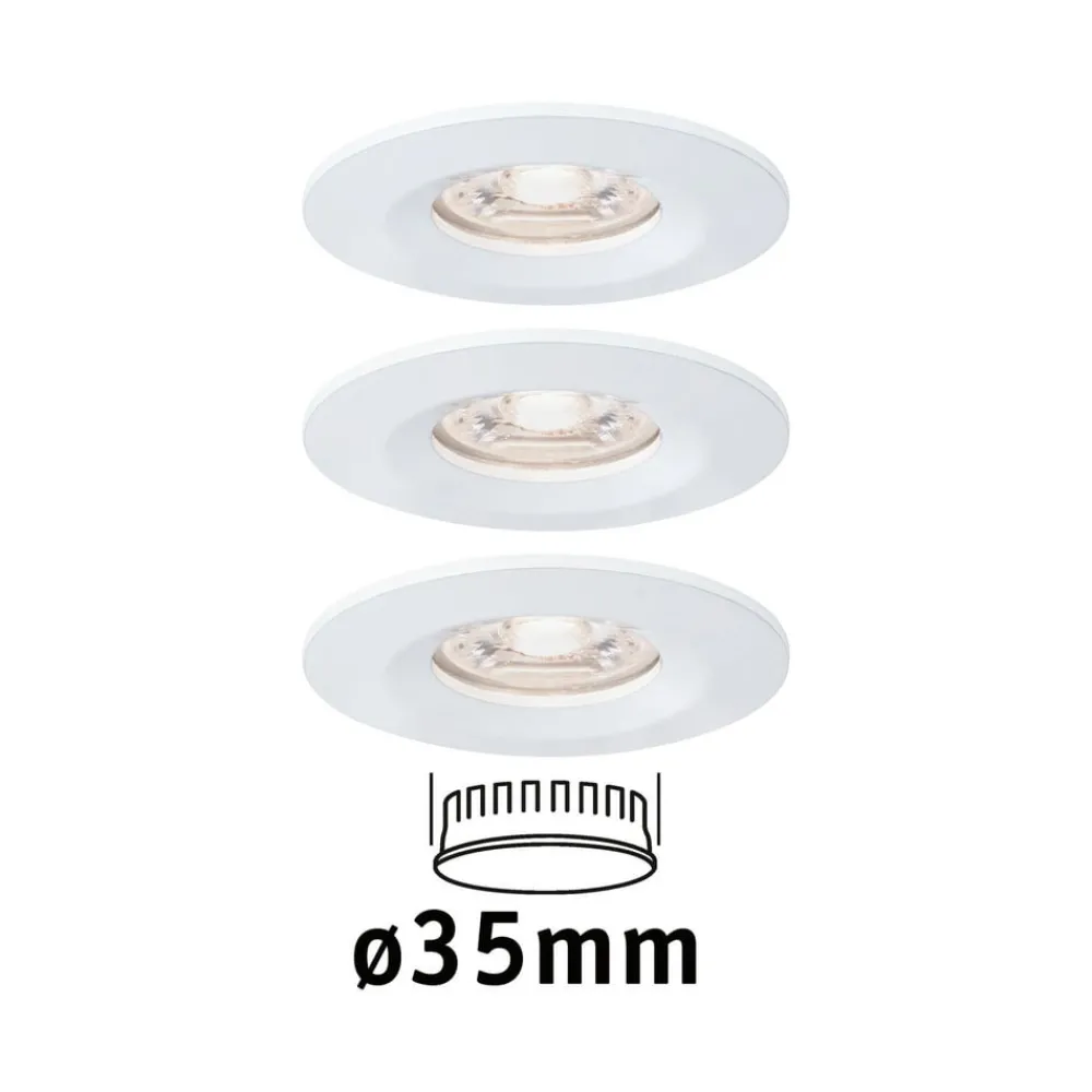 Paulmann Indbygningsspots|Spotlights > Nova mini indb.-spot, sæt med 3 IP44 hvid