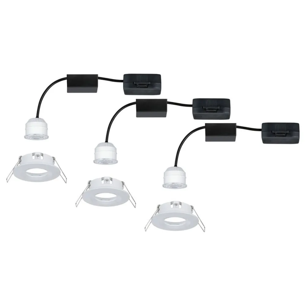 Paulmann Indbygningsspots|Spotlights > Nova mini indb.-spot, sæt med 3 IP44 hvid
