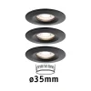 Indbygningsspots ^ Paulmann Nova Mini indbygningsspot, 3, stift, sort
