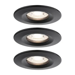 Indbygningsspots ^ Paulmann Nova Mini indbygningsspot, 3, stift, sort