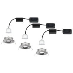 Paulmann Loftlamper|Indbygningsspots > Nova mini spot, sæt med 3 IP44 jern