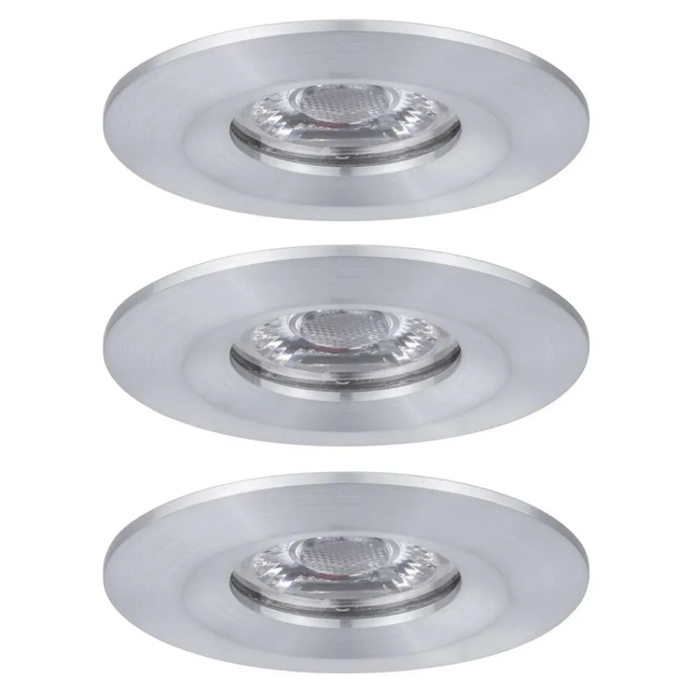 Paulmann Loftlamper|Indbygningsspots > Nova mini spot, sæt med 3 IP44 alu