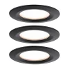 Paulmann Loftlamper|Indbygningsspots > Nova Plus Coin 3 stk IP44 2.700K sort