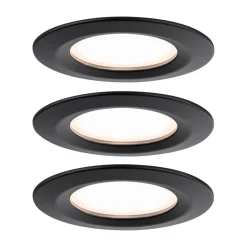 Paulmann Loftlamper|Indbygningsspots > Nova Plus Coin 3 stk IP44 2.700K sort